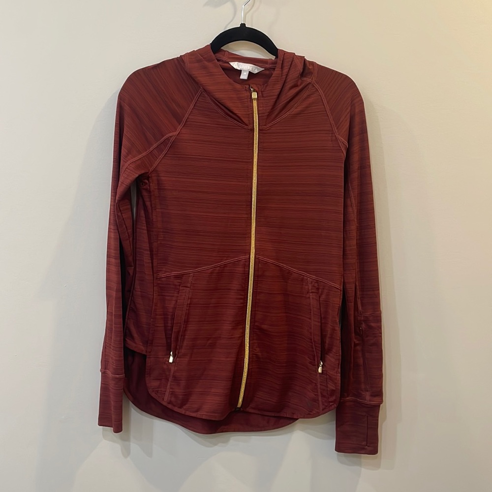 Athleta track jacket with hood size XS